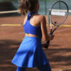 girls tennis cropped leggings sax blue by zoe alexander