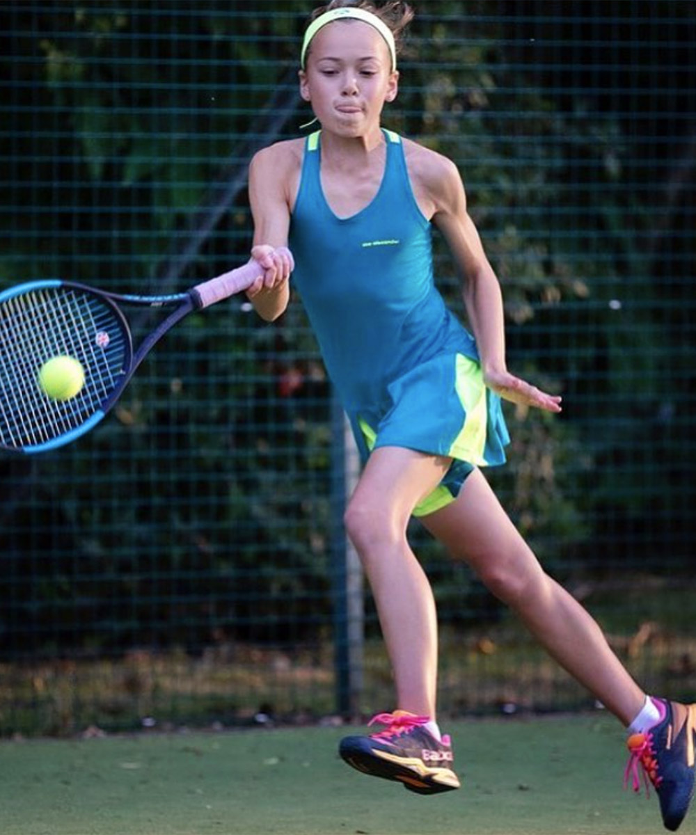 Girls Tennis Dress Petra Teal - Zoe Alexander
