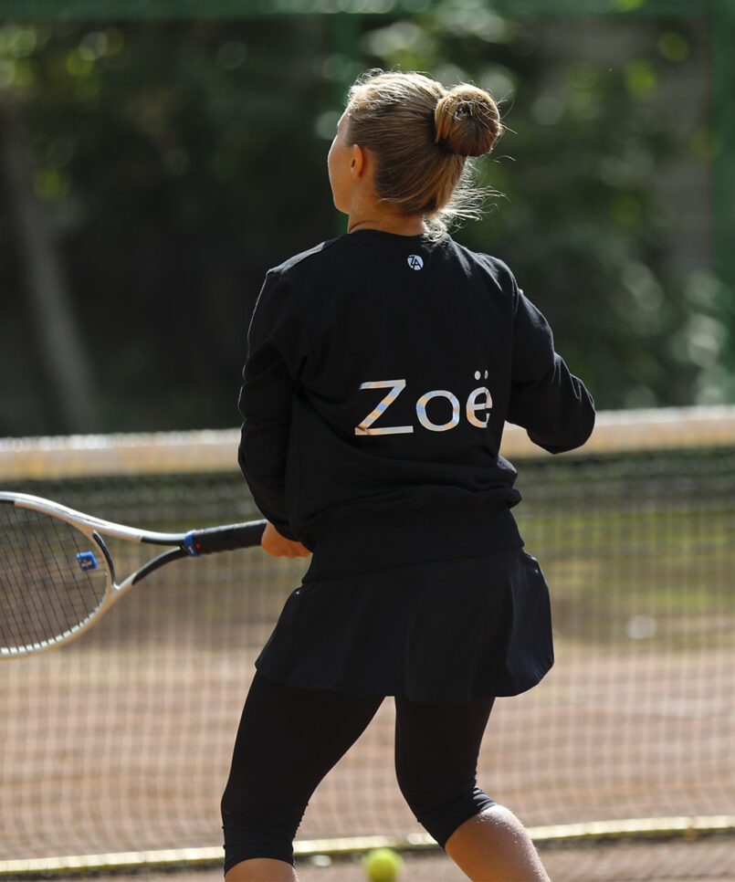 girls tennis sweatshirt black by zoe alexander