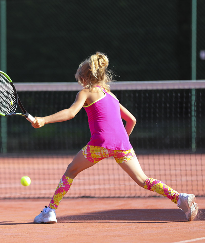 Girls Tennis Shorts Honey Print - Zoe Alexander