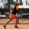 neon orange tennis ball shorts by zoe alexander