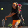 neon orange tennis ball shorts by zoe alexander