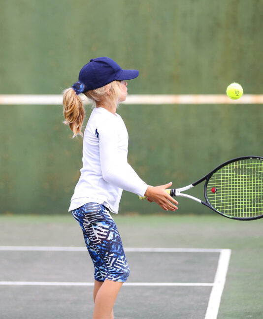 Tennis Training Top and Leggings in Cotton Girls Tennis Clothes
