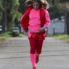 celine neon pink fleece sweatshirt for girls tennis