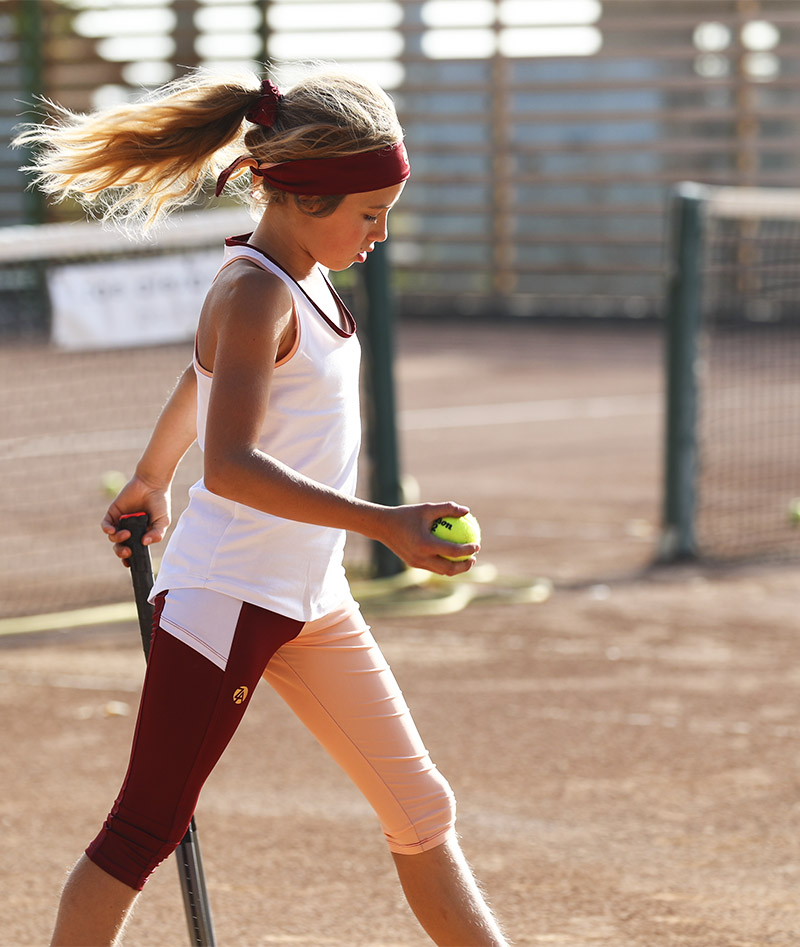 Girls Tennis Long Leggings Pink Simona - Zoe Alexander