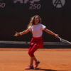layered red girls tennis skirt by zoe alexander