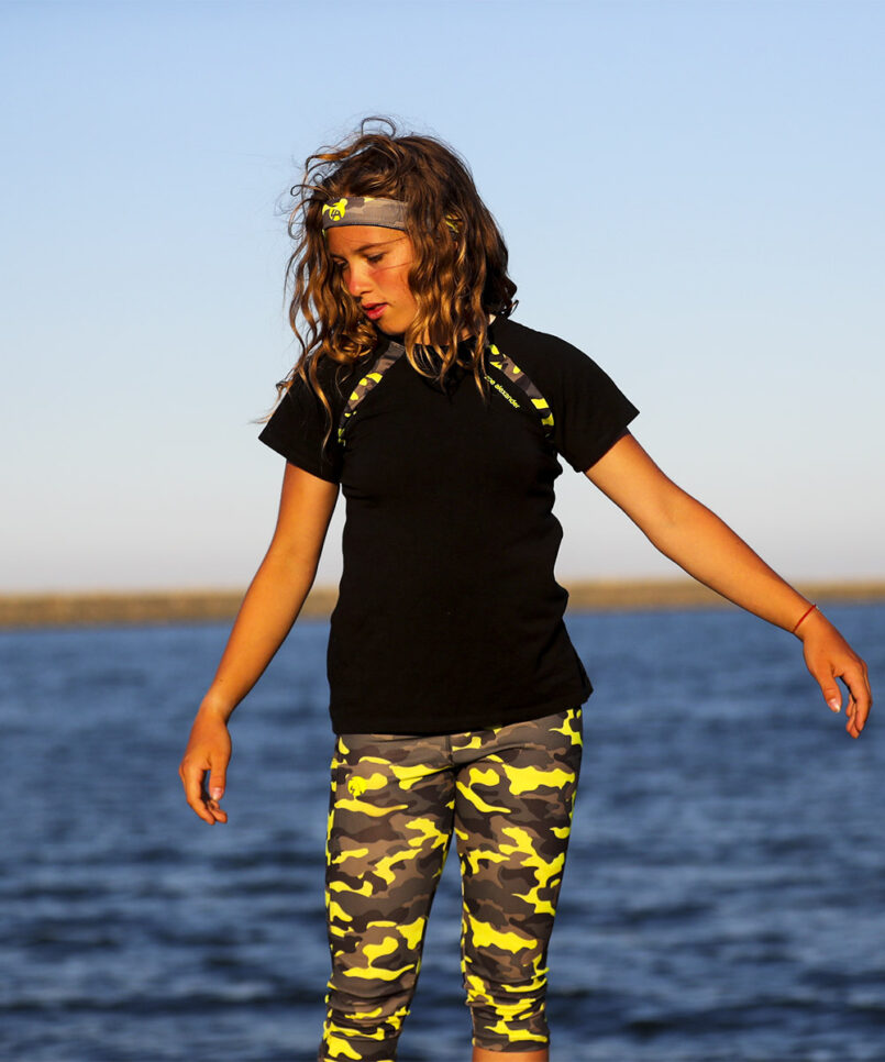 camo neon cropped leggings capri pants by zoe alexander