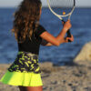 camo neon raglan top in black for girls tennis by zoe alexander