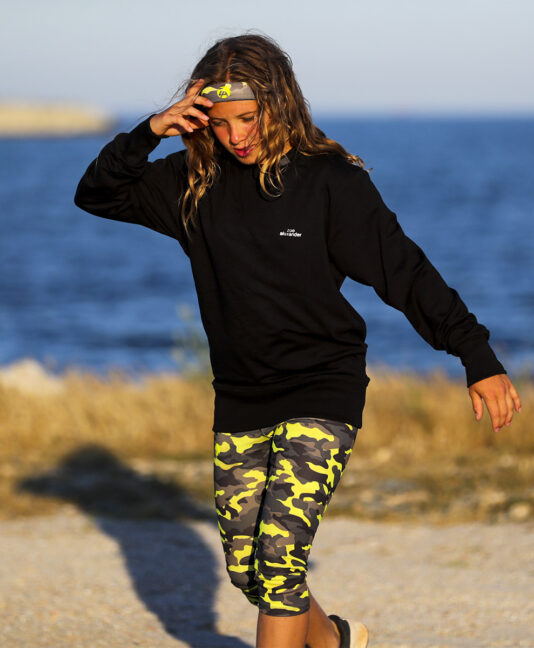 camo neon cropped leggings capri pants by zoe alexander