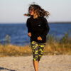 camo neon cropped leggings capri pants by zoe alexander