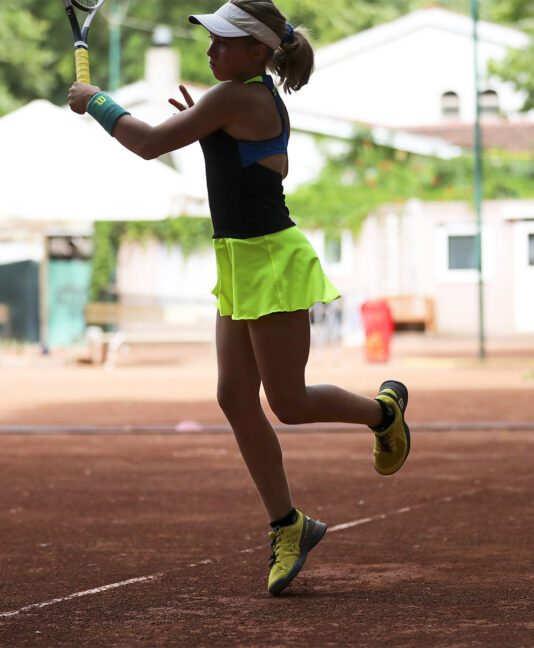 neon yellow cincinnati open girls tennis dress by zoe alexander