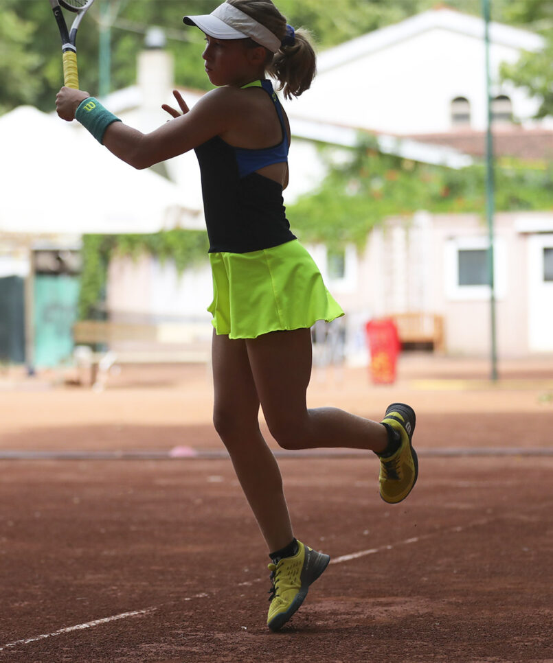 neon yellow cincinnati open girls tennis dress by zoe alexander