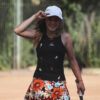 orange floral dress for girls tennis by zoe alexander