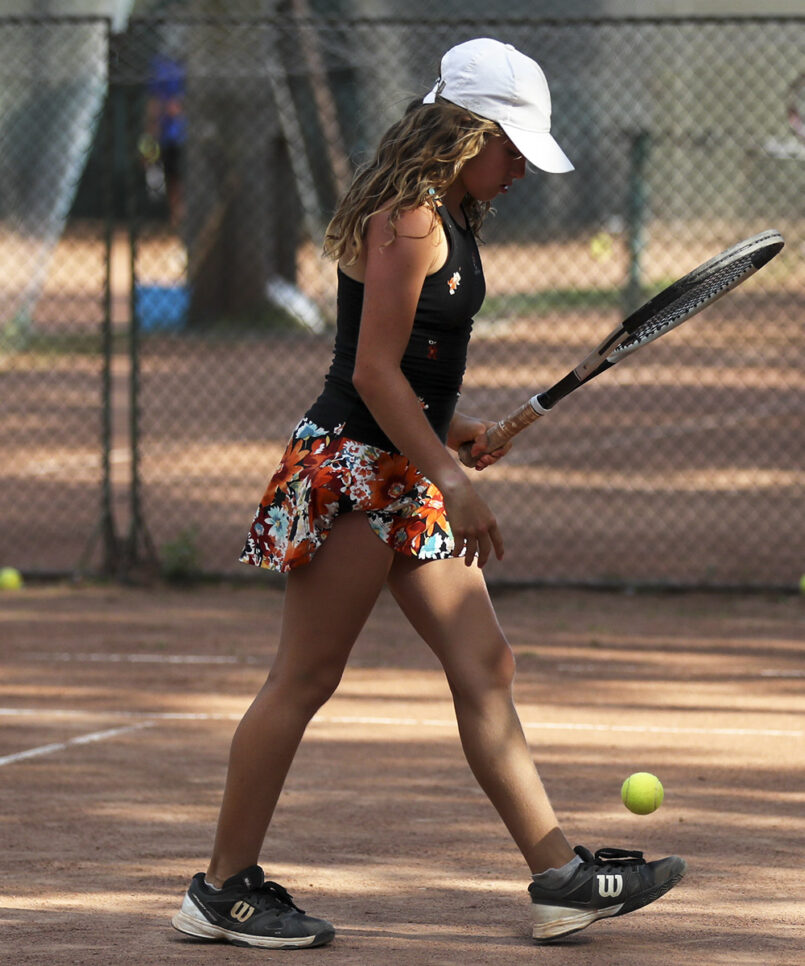 orange floral dress for girls tennis by zoe alexander