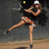 orange floral dress for girls tennis by zoe alexander