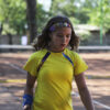 viviana raglan tennis top in yellow by zoe alexander