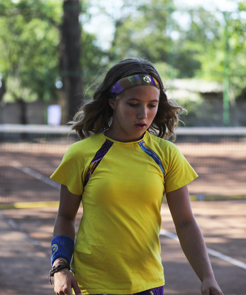 viviana raglan tennis top in yellow by zoe alexander