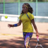 viviana raglan tennis top in yellow by zoe alexander