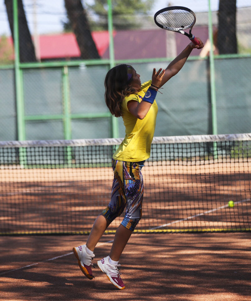 viviana raglan tennis top in yellow by zoe alexander