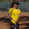 yellow viviana raglan tennis tee top by zoe alexander