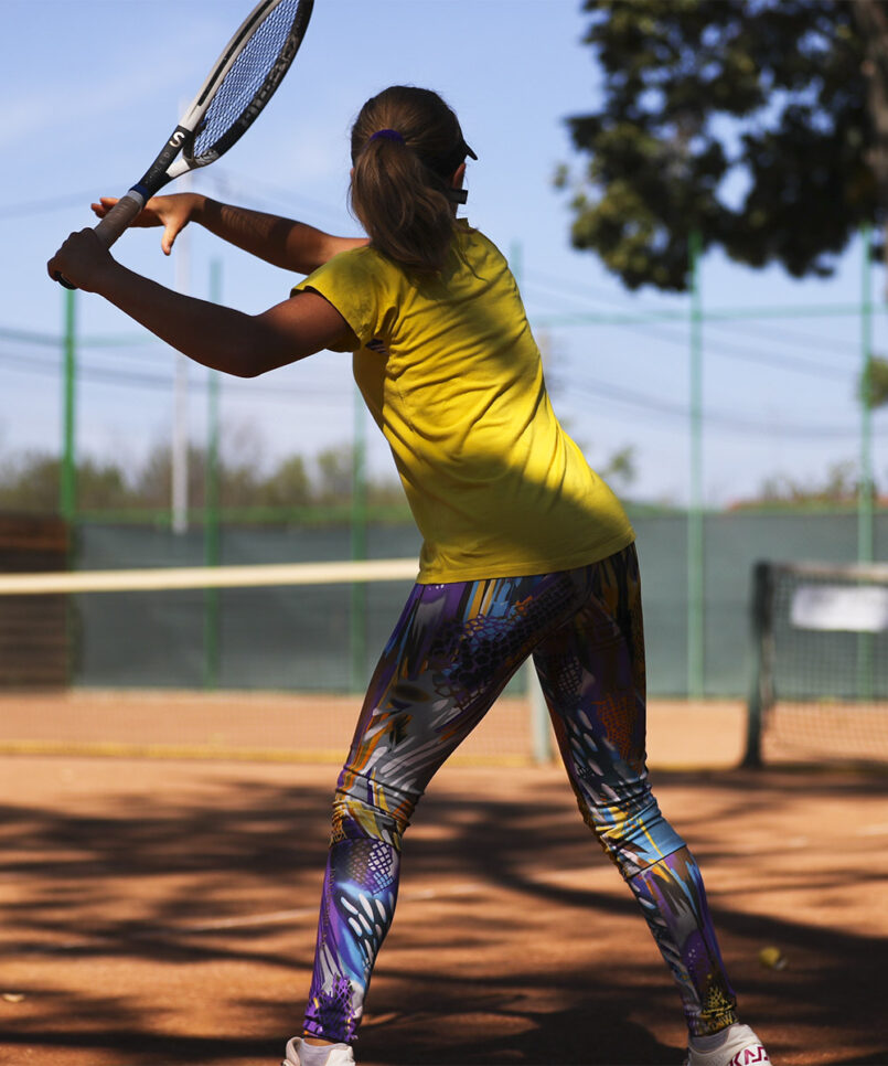 yellow viviana raglan tennis tee top by zoe alexander