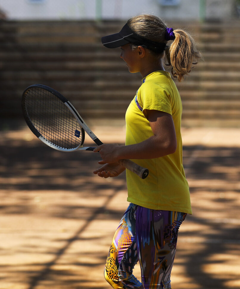 yellow viviana raglan tennis tee top by zoe alexander