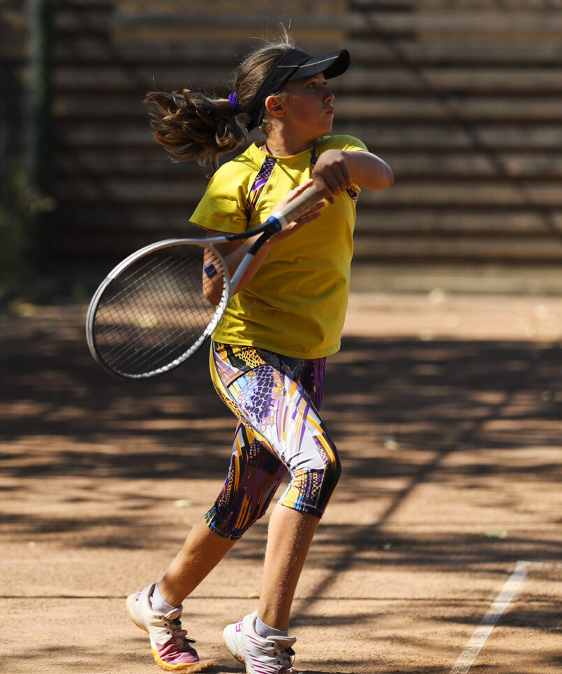 yellow viviana raglan tennis tee top by zoe alexander