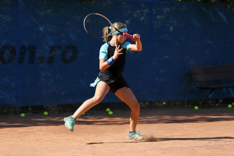 monica crossover tennis skirt for girls in black and mint by zoe alexander