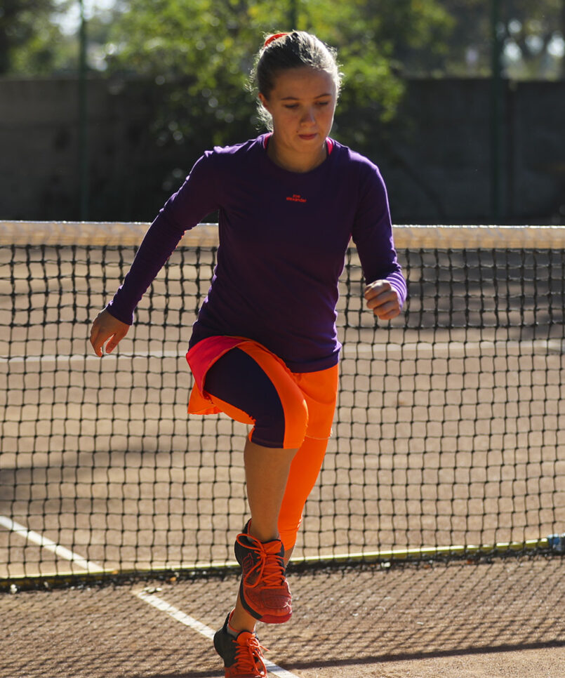 aryna long sleeve tennis training top by zoe alexander