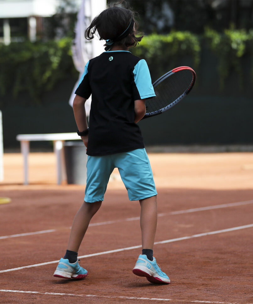 caspar boys tennis outfit black and mint by zoe alexander