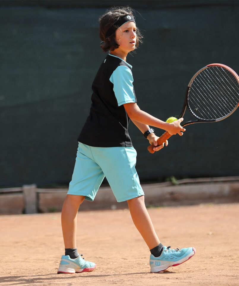 caspar boys tennis outfit black and mint by zoe alexander