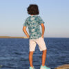 petrol leaf print boys tennis outfit by zoe alexander