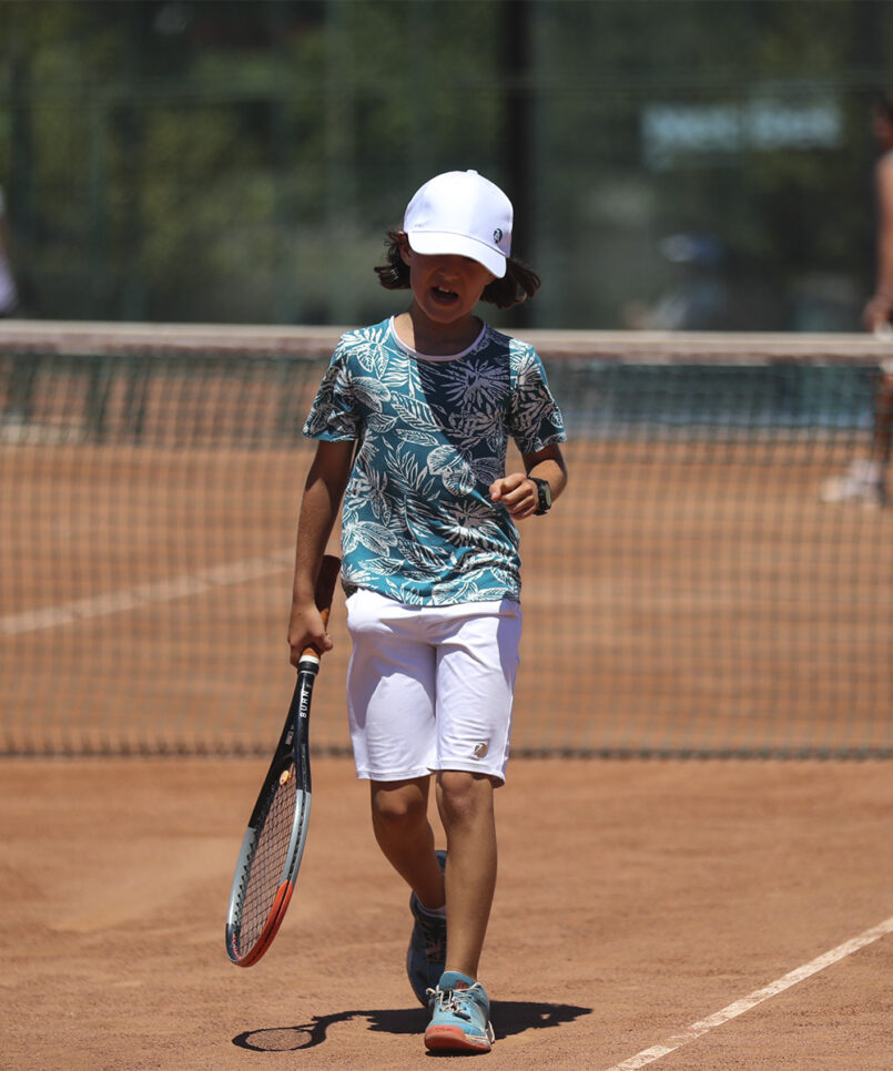 petrol leaf print boys tennis outfit by zoe alexander