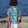 petrol leaf print boys tennis outfit by zoe alexander