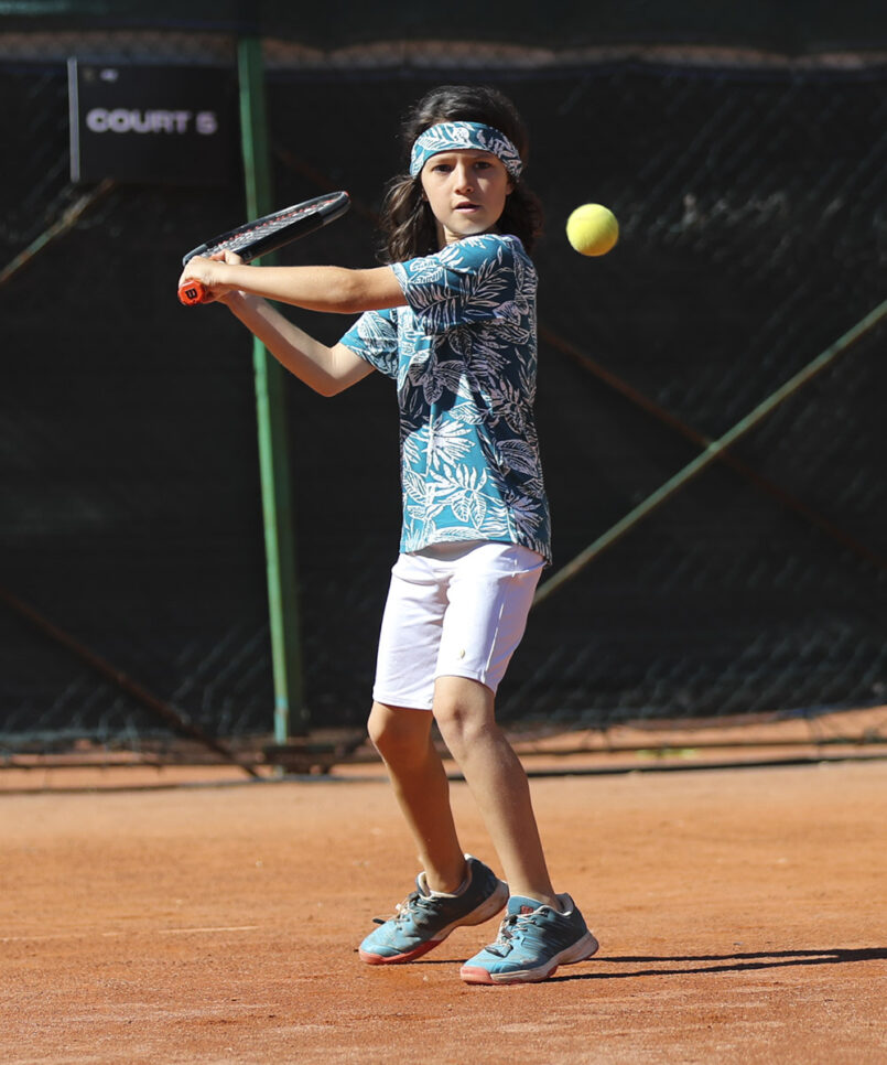 petrol leaf print boys tennis outfit by zoe alexander