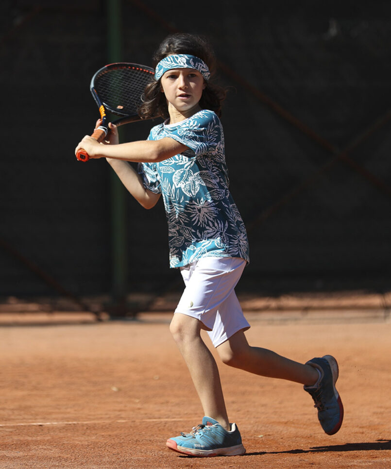 petrol leaf print boys tennis outfit by zoe alexander