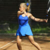 us open blue girls tennis dress by zoe alexander