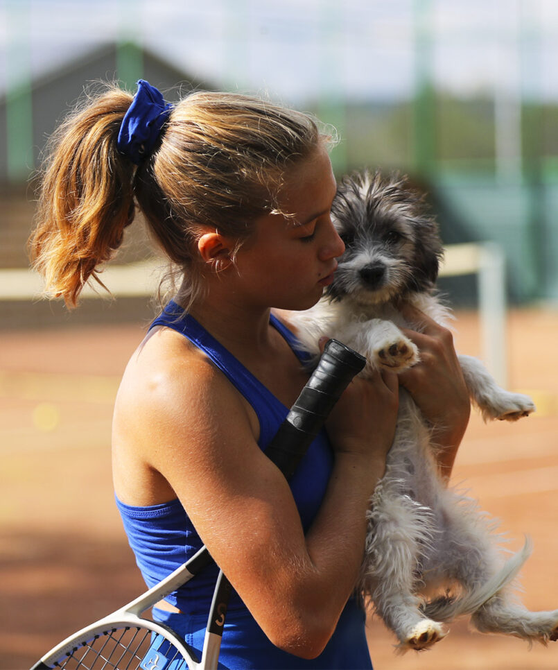 us open blue girls tennis dress by zoe alexander