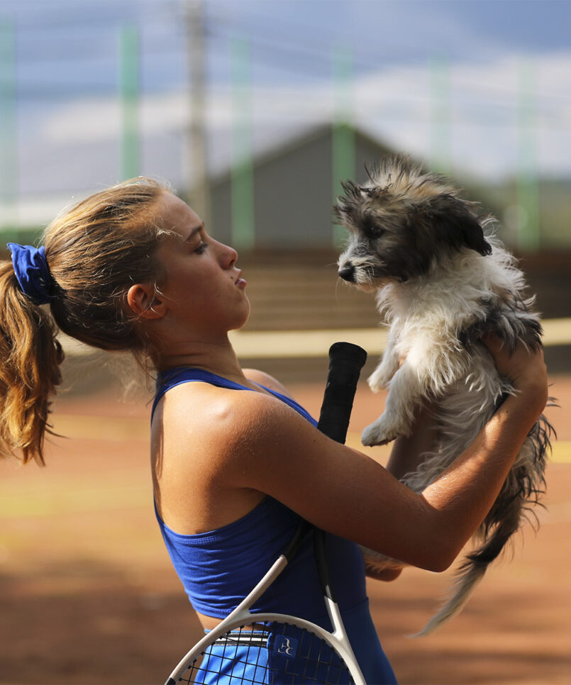 us open blue girls tennis dress by zoe alexander