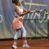 virginia girls tennis dress white peach burgundy by zoe alexander