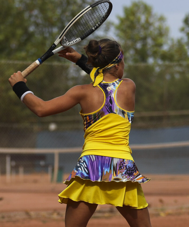 girls tennis vest viviana yellow by zoe alexander