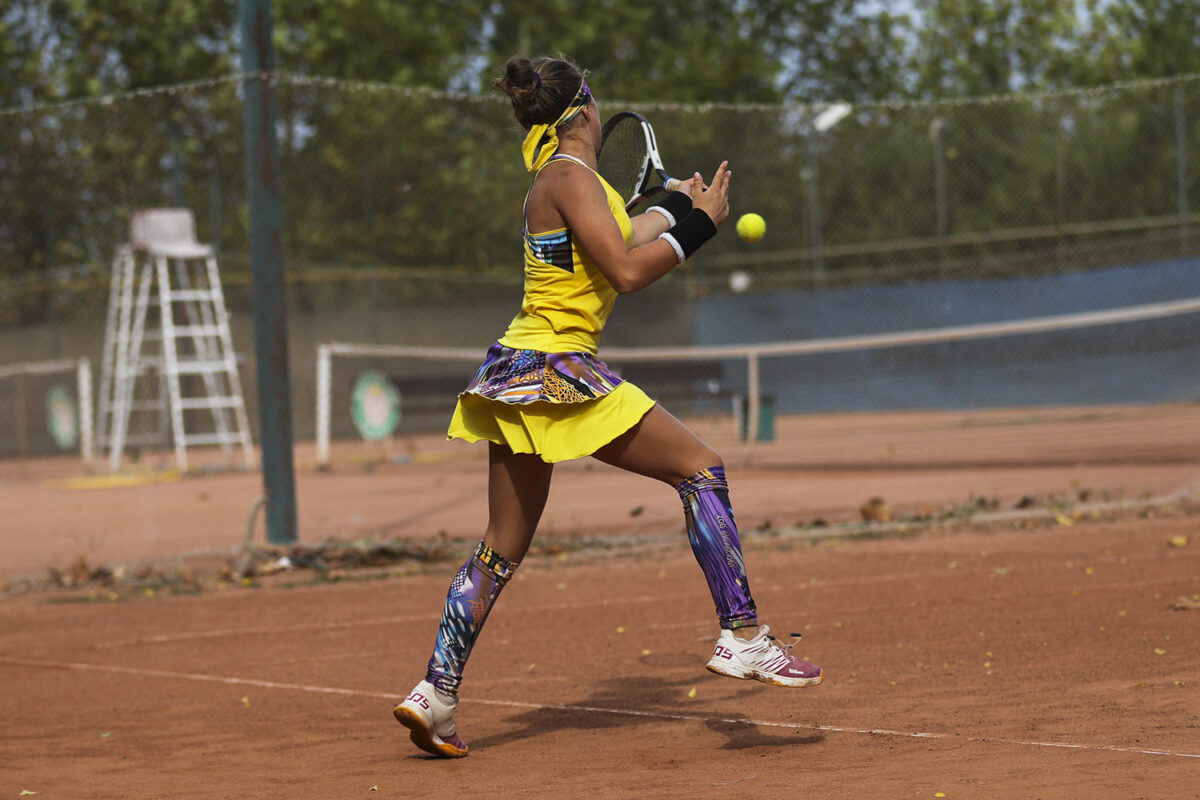 yellow viviana layered tennis skirt for girls by zoe alexander