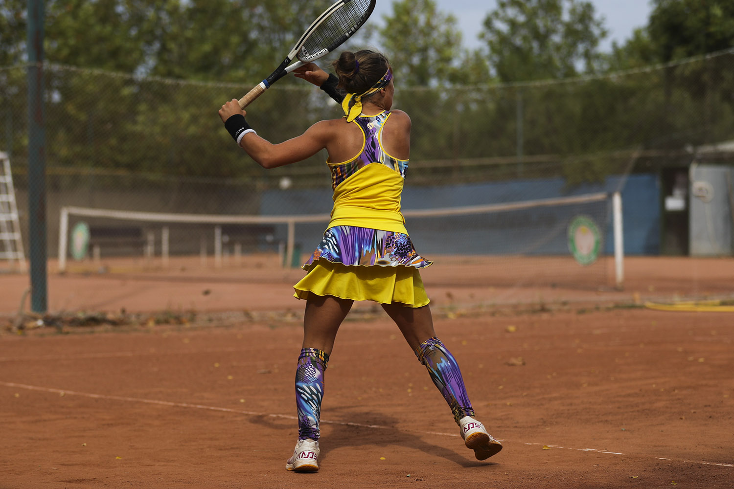 yellow viviana layered tennis skirt for girls by zoe alexander