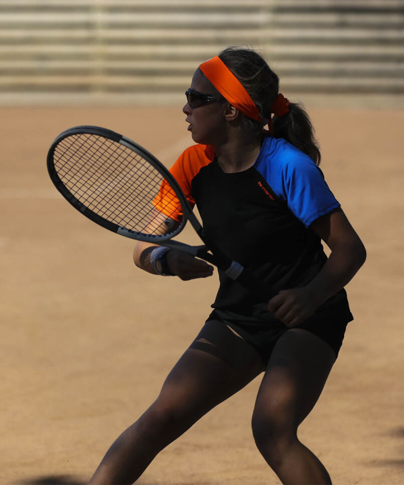 girls tennis raglan tee shirt top by zoe alexander