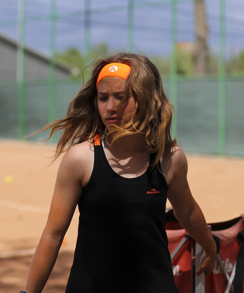 madrid black girls tennis tank top vest by zoe alexander